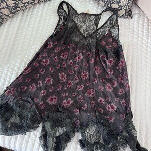 Free People Y2K Black Lace Top